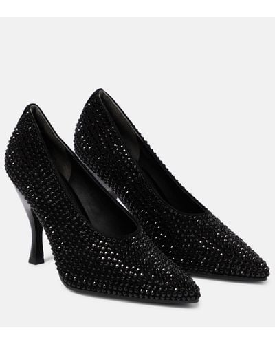 Tory Burch Crystal-embellished Court Shoes - Black