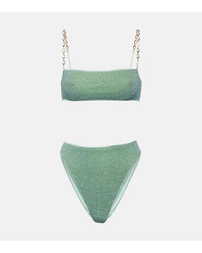 Oséree Culotte de bikini Lumiere O-Chain en lame - Vert