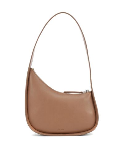 The Row Half Moon Leather Shoulder Bag - Brown