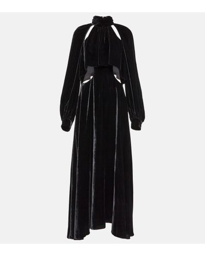 Christopher Kane Cutout Velvet Gown - Black