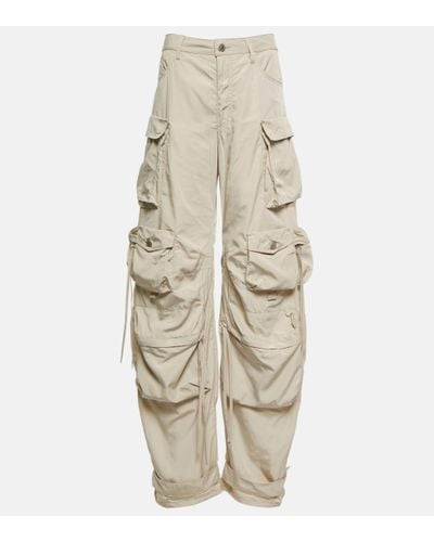 The Attico Fern Low-rise Cargo Trousers - Natural