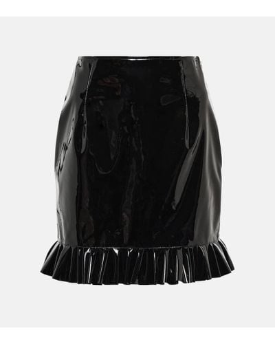 Alessandra Rich Faux Leather Miniskirt - Black