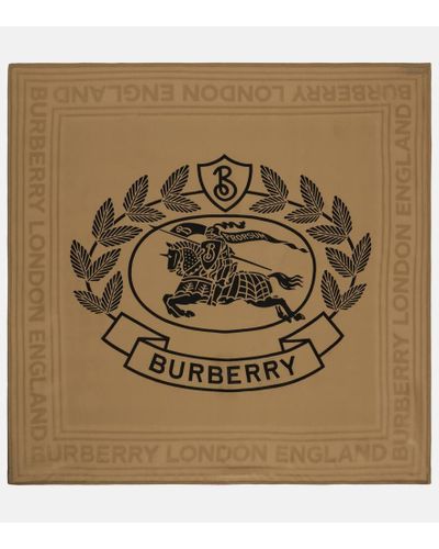 Burberry Foulard in seta con stampa - Metallizzato