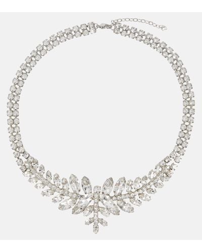 Jennifer Behr Genevieve Crystal-embellished Necklace - Metallic