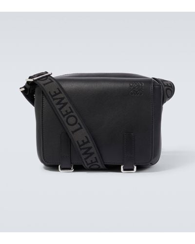 Loewe Xs Leather Messenger Bag - Black