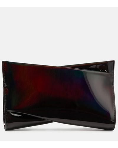 Christian Louboutin Loubitwist Small Patent Leather Clutch - Black