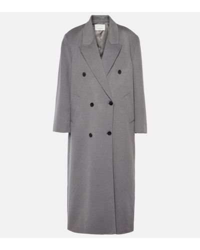 Frankie Shop Gaia Double-breasted Wool-blend Coat - Gray