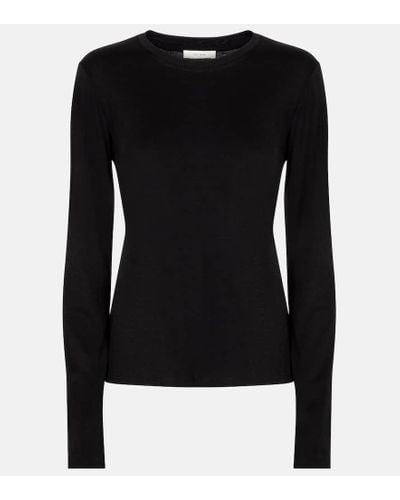 The Row Longsleeve Shermann aus Baumwolle - Schwarz