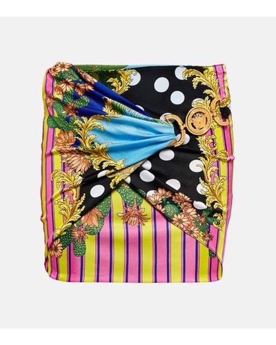Versace Medusa Palm Springs Wrap Miniskirt - Multicolour