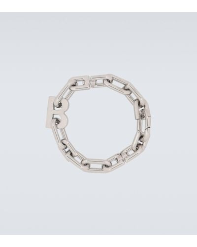 Balenciaga B Chain Thin Bracelet - Metallic