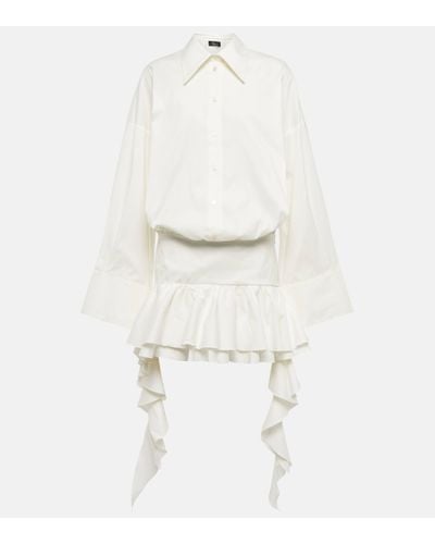 Blumarine Robe en coton melange - Blanc