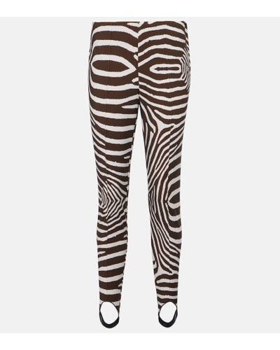 Bogner Elaine Zebra-print Stirrup Pants - Black