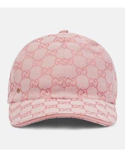 Gucci GG Supreme Canvas Baseball Cap - Pink