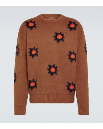 Zegna X The Elder Statesman Wool And Cashmere Sweater - Brown