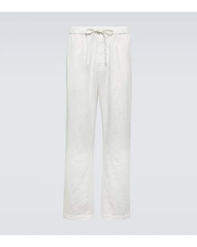 Frescobol Carioca Rocha Linen And Cotton Straight Pants - White
