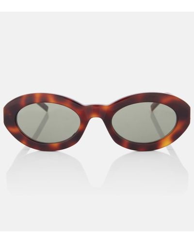 Saint Laurent Sl M136 Oval Sunglasses - Brown