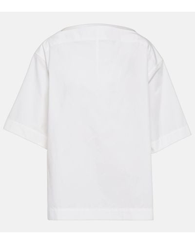 Totême Oversized Cotton Top - White