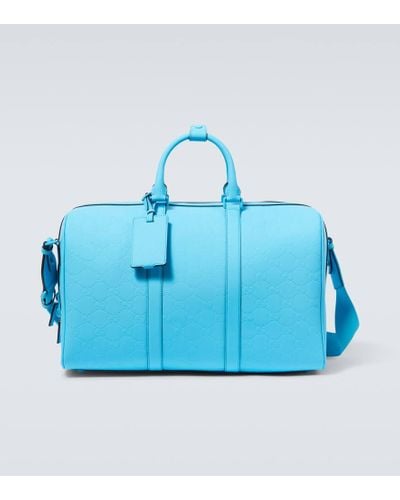 Gucci Bolso de viaje de PVC con GG grabada - Azul