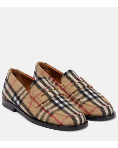 Burberry Loafers Check - Braun
