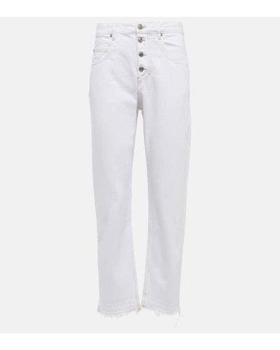 Isabel Marant High-Rise Straight Jeans Belden - Grau