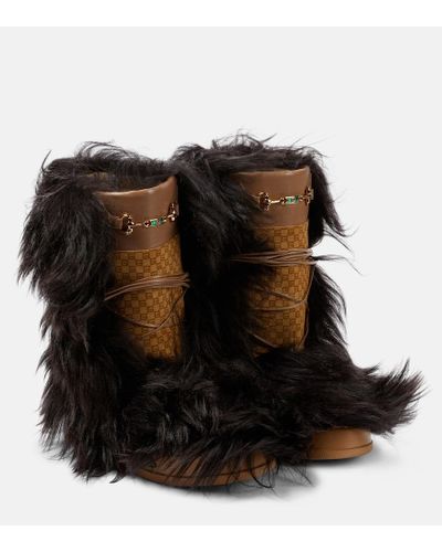 Gucci Snow Boot With Shearling - Black
