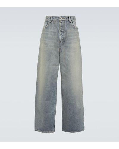 Balenciaga Jeans anchos con tiro medio - Gris