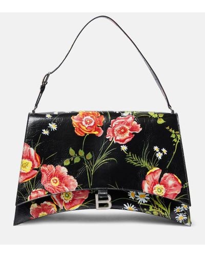 Balenciaga Bolso al hombro Crush Large floral - Rojo