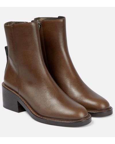 Brunello Cucinelli Leather Ankle Boots - Brown