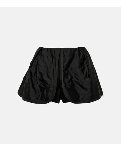 Sacai Quilted Satin Shorts - Black