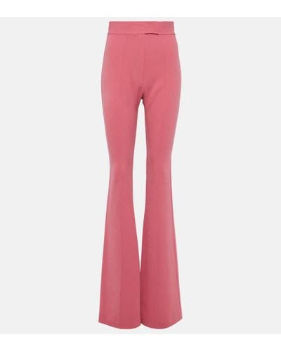 Alex Perry High-rise Flared Pants - Pink