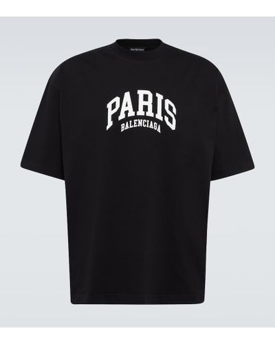 Balenciaga T-Shirt mit Paris-Logo - Schwarz