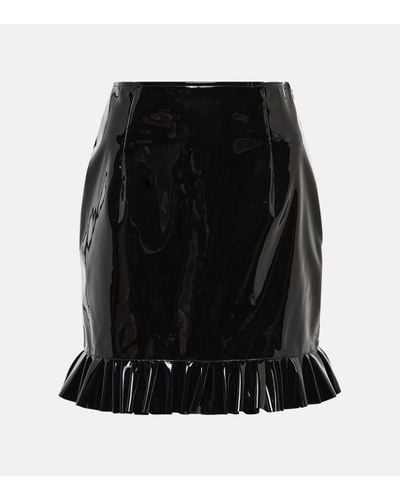 Alessandra Rich Mini-jupe en cuir synthetique - Noir