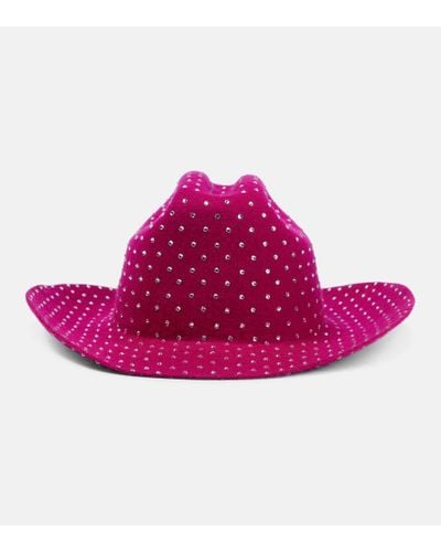 Ruslan Baginskiy Gefilzter Hut aus Wolle - Pink