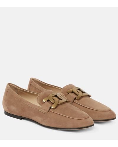 Tod's Kate Suede Loafers - Brown