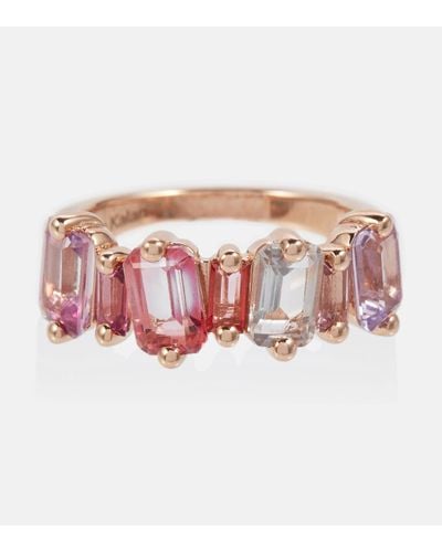 Suzanne Kalan 14kt Rose Gold Ring With Pink Topazes - Multicolour