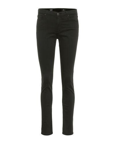 AG Jeans Prima Mid-rise Skinny Jeans - Black