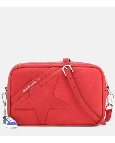 Golden Goose Star Leather Shoulder Bag - Red