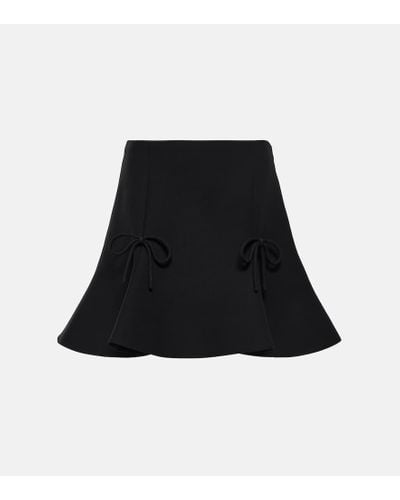 Valentino Minigonna in crepe couture - Nero
