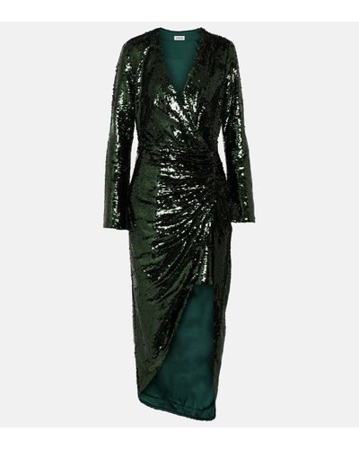 Jonathan Simkhai ROBE MI-LONGUE EMERSYN - Vert