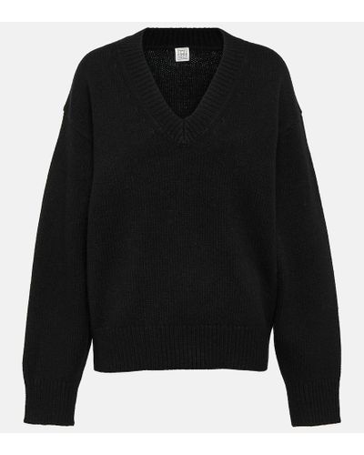 Totême Pullover in lana e cashmere - Nero