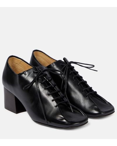 Lemaire Souris Derby Leather Court Shoes - Black