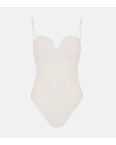 Magda Butrym Bustier Swimsuit - White