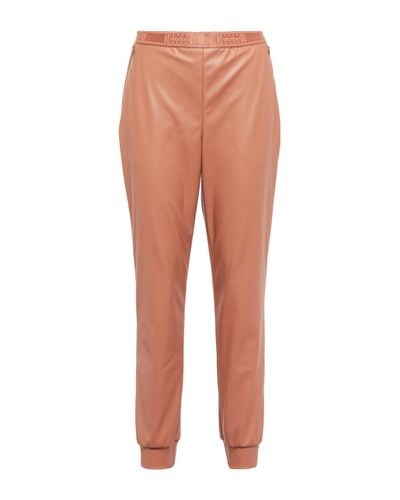 Wolford High-rise Tapered Faux Leather Trousers - Multicolour