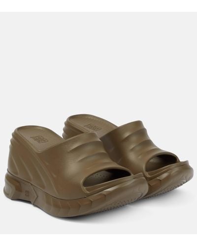 Givenchy Marshmallow Wedge Sandals - Brown