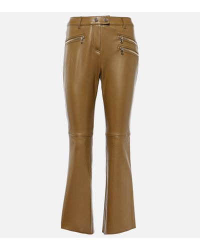 Dorothee Schumacher Sleek Comfort Faux Leather Cropped Trousers - Natural