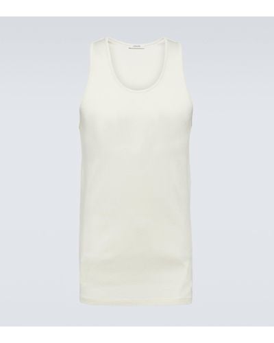 Lemaire Ribbed-knit Cotton Jersey Tank Top - Natural