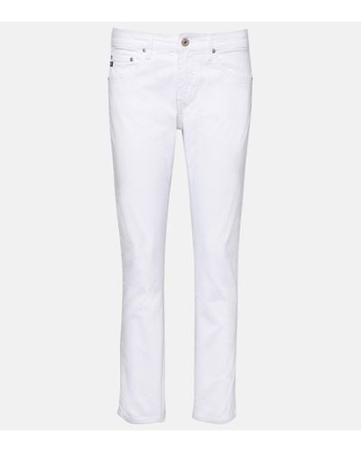 AG Jeans Ex-boyfriend Mid-rise Slim Jeans - White