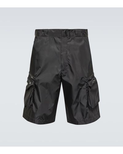 Prada Shorts cargo de Re-Nylon - Gris