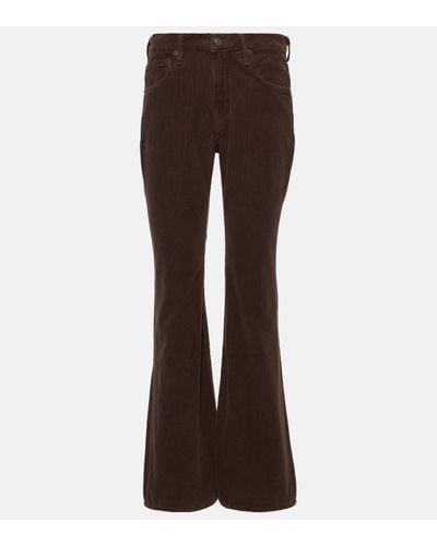 Citizens of Humanity Isola Corduroy Flared Trousers - Brown