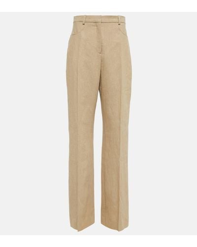 Jacquemus Le Pantalon Sauge Linen Trousers - Natural
